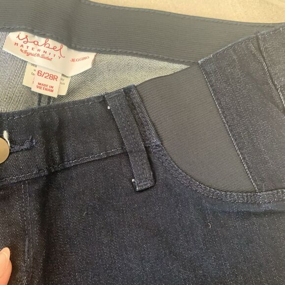 Isabel Maternity Women Size 6 Blue Skinny Low Rise Jegging Jeans - Picture 3 of 5